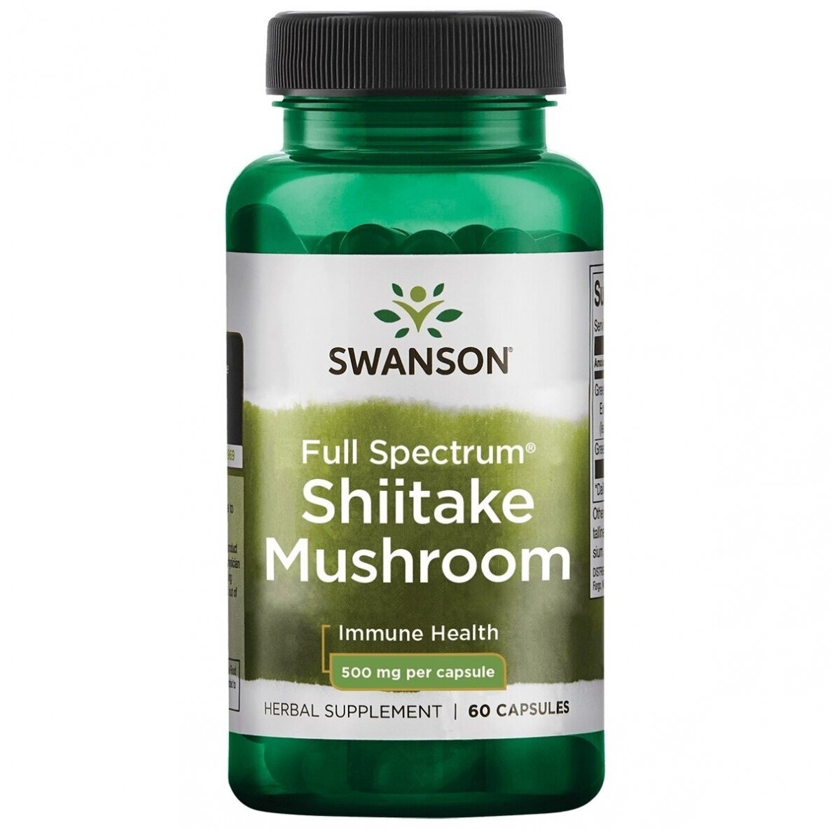 SWANSON SHIITAKE 500 MG, 60 KAPSLIT