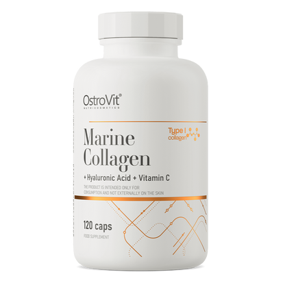 OstroVit Marine collagen with hyaluronic acid and vitamin C, 120 caps