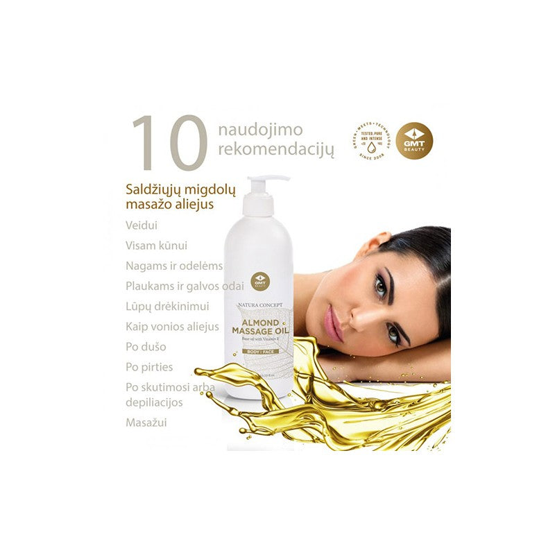 GMT Beauty Sweet Almond Massage Oil, 500 ml