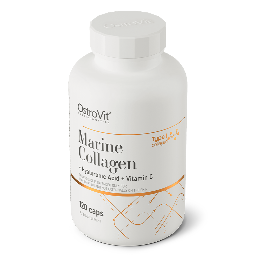 OstroVit Marine collagen with hyaluronic acid and vitamin C, 120 caps