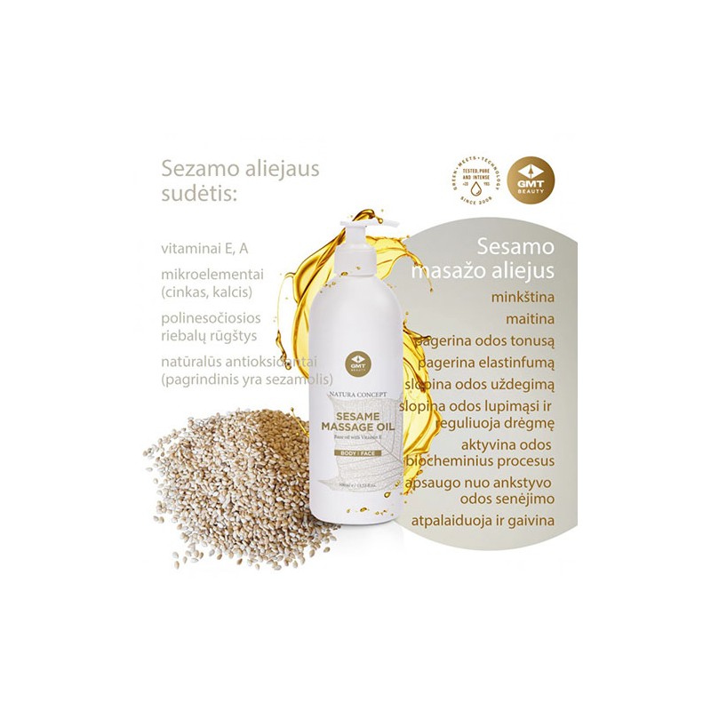 GMT Beauty Sesame massage oil, 500 ml