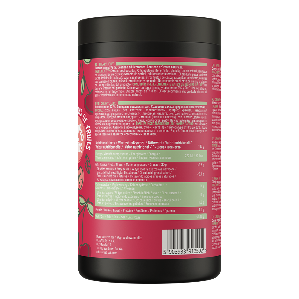 OstroVit Jam without added sugar 1000 g (cherry flavour)