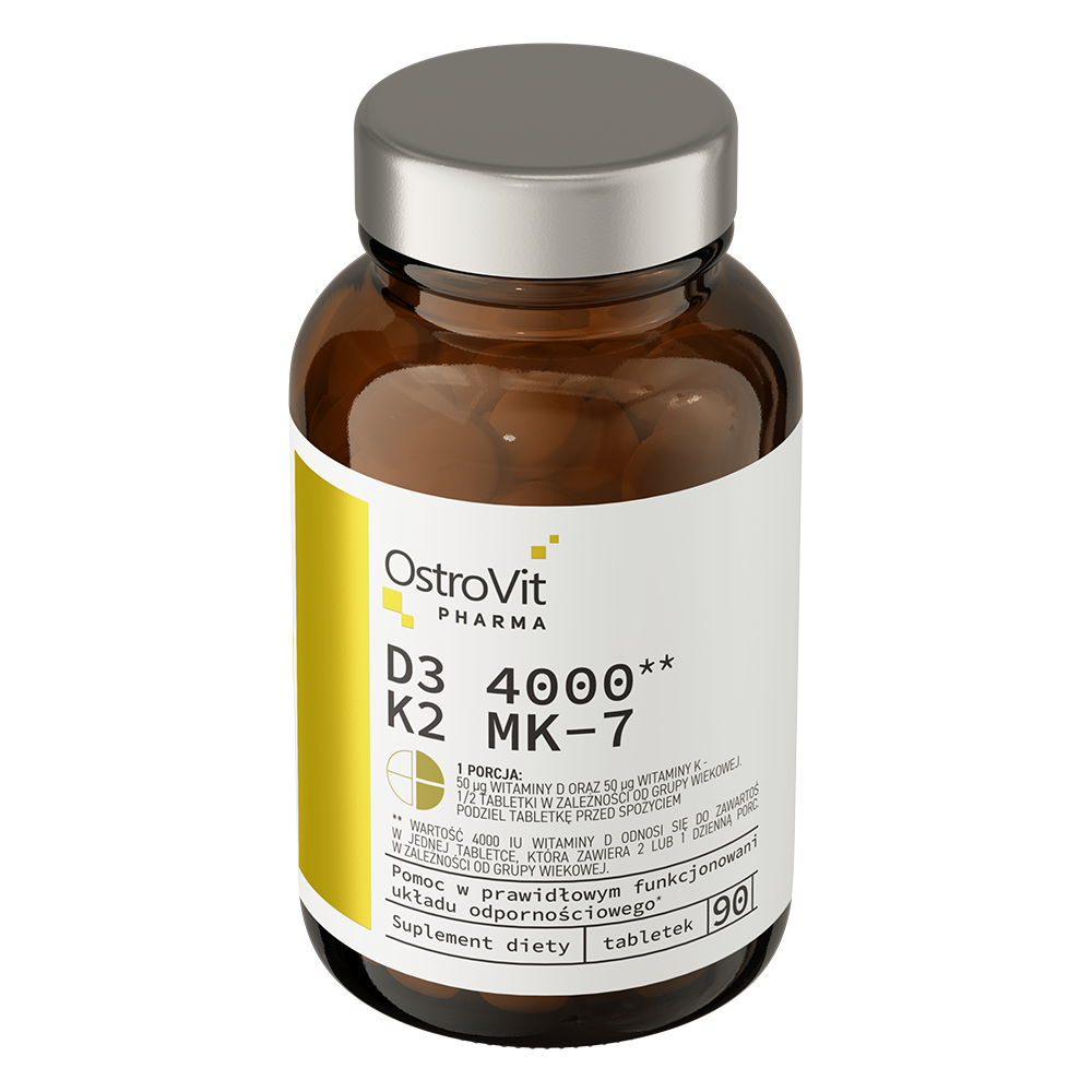 OstroVit Pharma D3 4000 + K2 MK-7, 90 tabletti