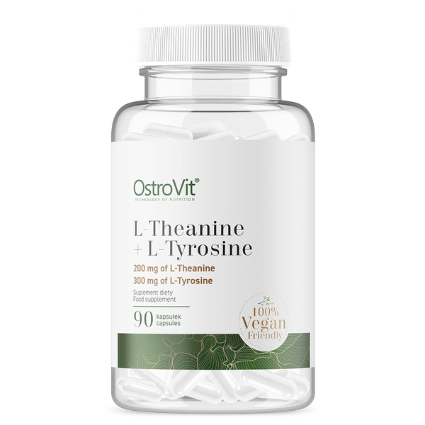 OstroVit L-teaniin + türosiin VEGAN, 90 kapslit