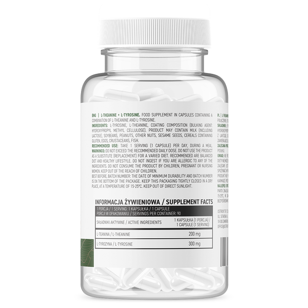 OstroVit L-theanine + tyrosine VEGAN, 90 caps