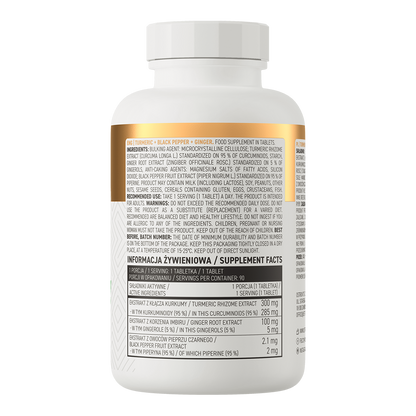 OstroVit Turmeric + Black Pepper + Ginger, 90 tabs