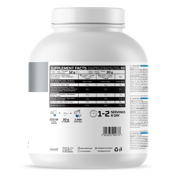 OstroVit 100% Whey Isolate 1800g