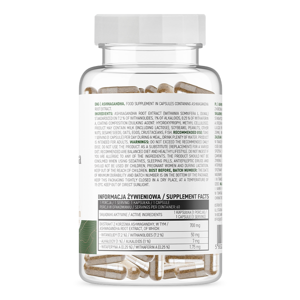 OstroVit Ashwagandha 700 mg VEGAN, 60 kapslit