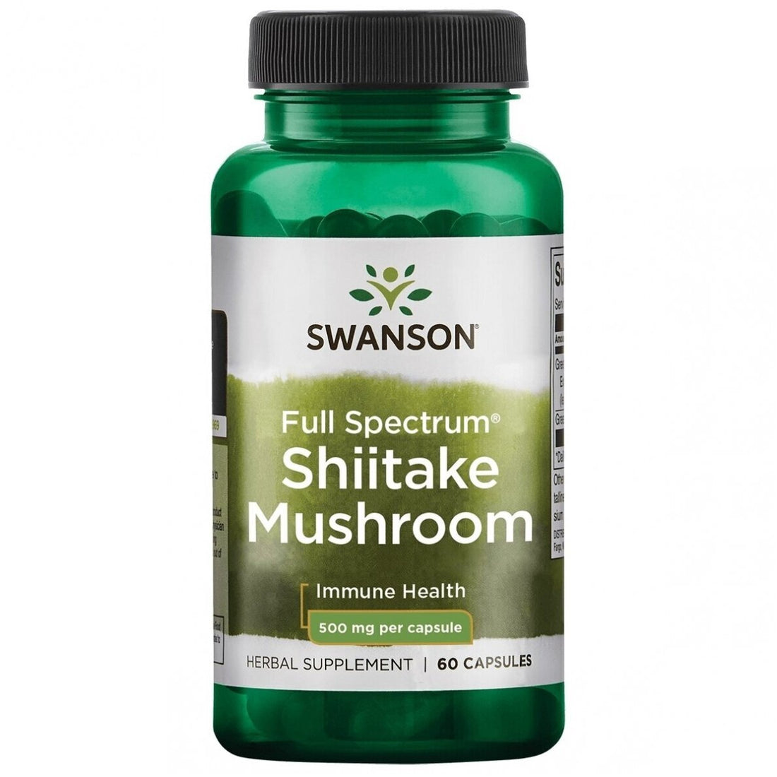 SWANSON SHIITAKE 500 MG, 60 KAPSLIT