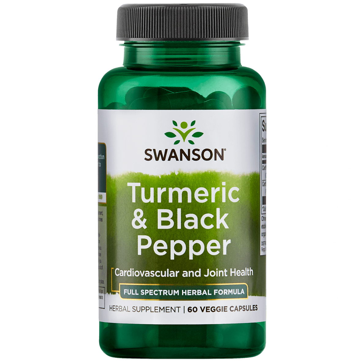 SWANSON TURMERIC WITH PEPPER (ORGANIC), 60 CAPSULES