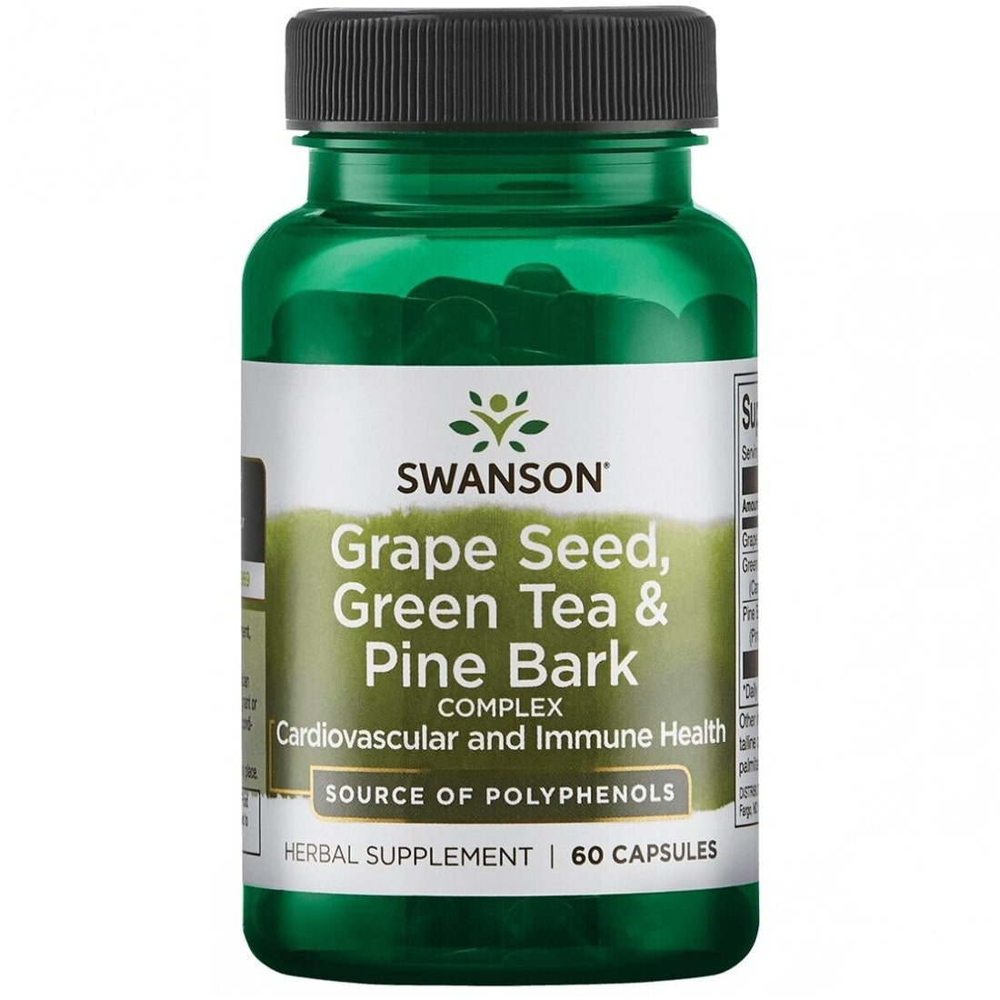 SWANSON GRAPE SEED, GREEN TEA AND PINE BARK COMPLEX, 60 CAPS