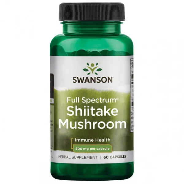 SWANSON SHIITAKE 500 MG, 60 KAPSLIT